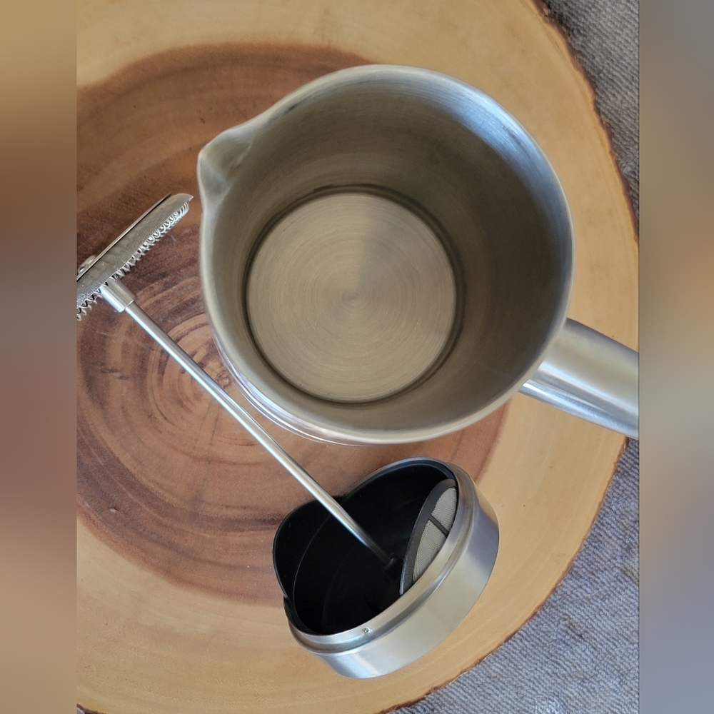Bonjour Stainless Coffee French Press/Creamer RARE Steampunk Modern Retro - Picture 12 of 16